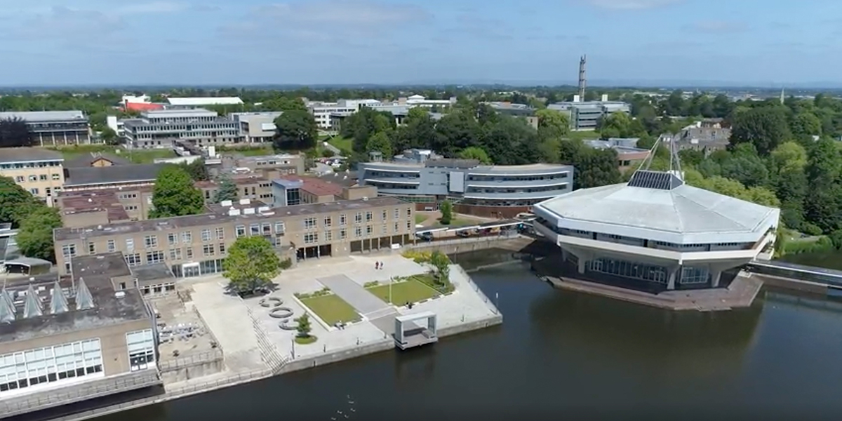 aerial shot of Central Hall on the University of York campus